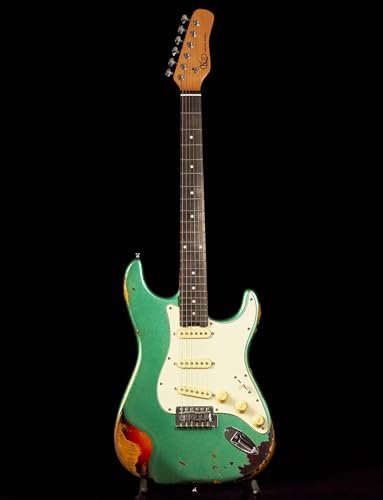 KGD Relic Electric Guitar,Roasted Maple Neck and Rosewood fingerboard,Bone Nut,6